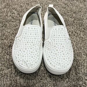 Cat & Jack White Studded Slip-On Shoes